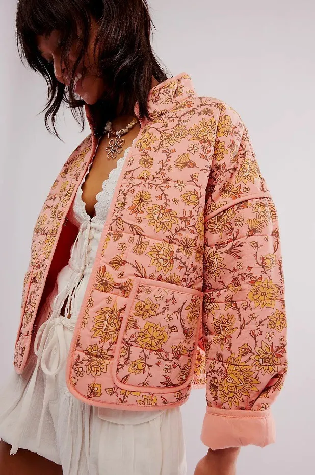 Autumn And Winter Cotton Printed Women's Cotton Coat Picture Color 3 L - Shop at LoveMi