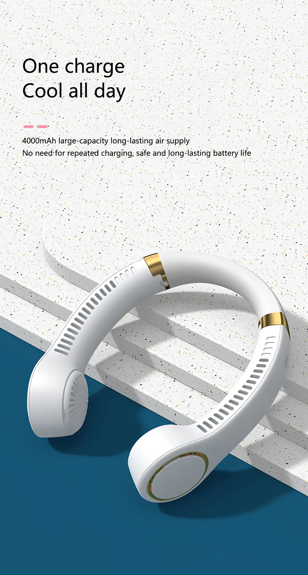Detachable Neck Fan Usb Convenient Portable Mute