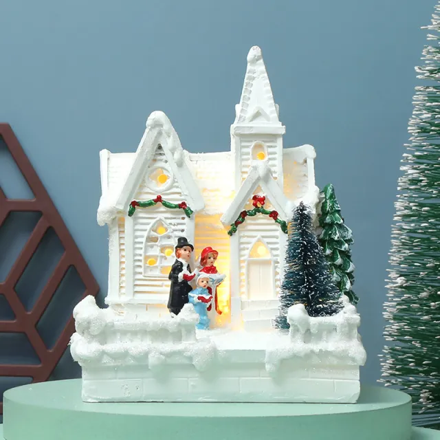 Light emitting Small House White Warm Light Cabin Christmas Decorations Small House Type A - Shop at LoveMi