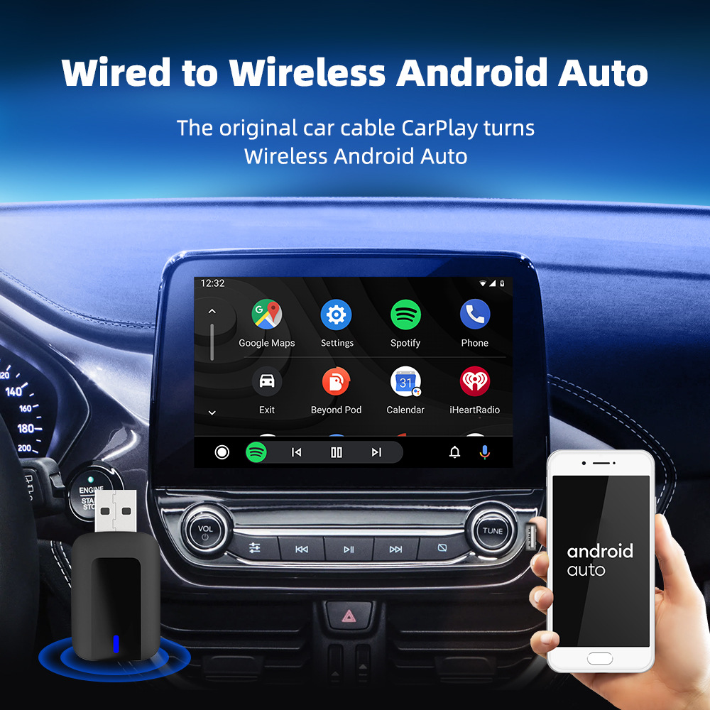 Title 5, Two-in-one Wireless Android Auto Wired To Wirel...