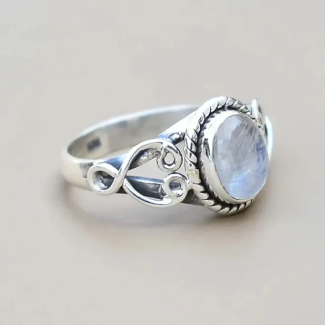 Alloy Geometric Hollowed Out Pattern Moonlight Ring White - Shop at LoveMi