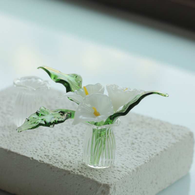 Zibo glass flower ornament (leaves)