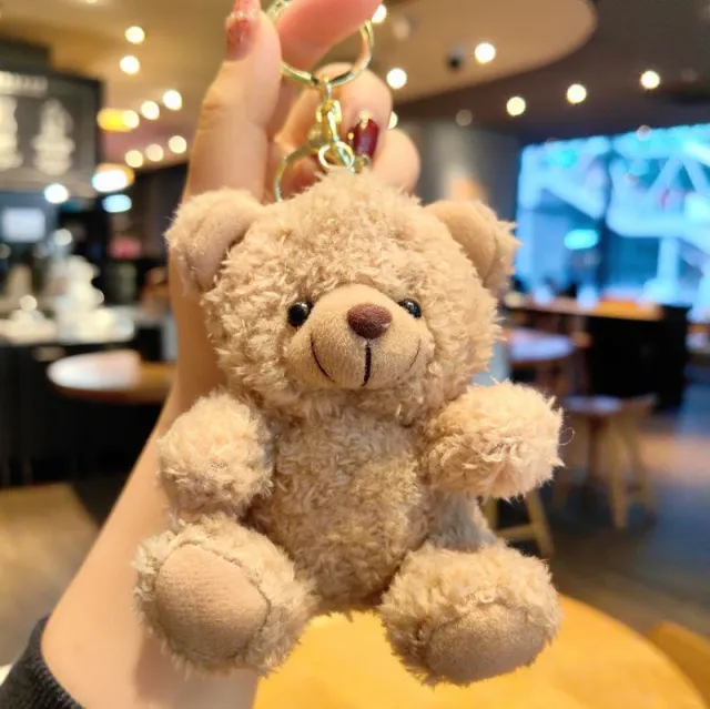 Cute Fashion Little Bear Cartoon Keychain Gray - Shop at LoveMi