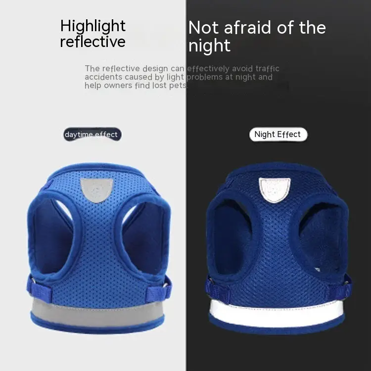 Cross-border Dog Breast Strap Vest Reflective Hand Holding Rope Breathable Pet Supplies Wholesale