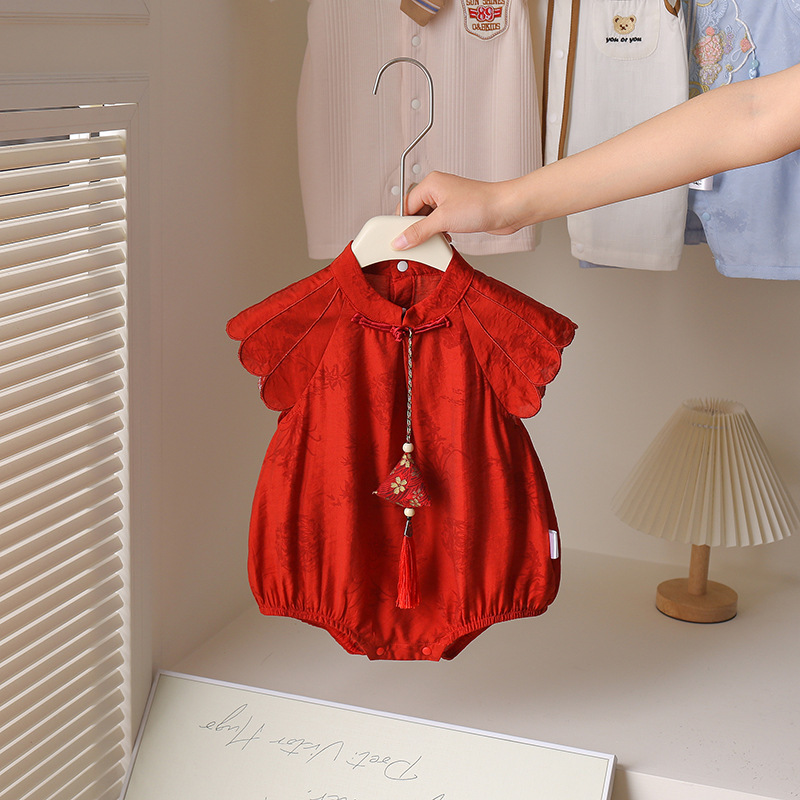 Traditional Chinese Style Lightweight Baby Onesie