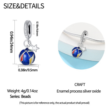 Football DIY Bead Pendant Bracelet Accessories