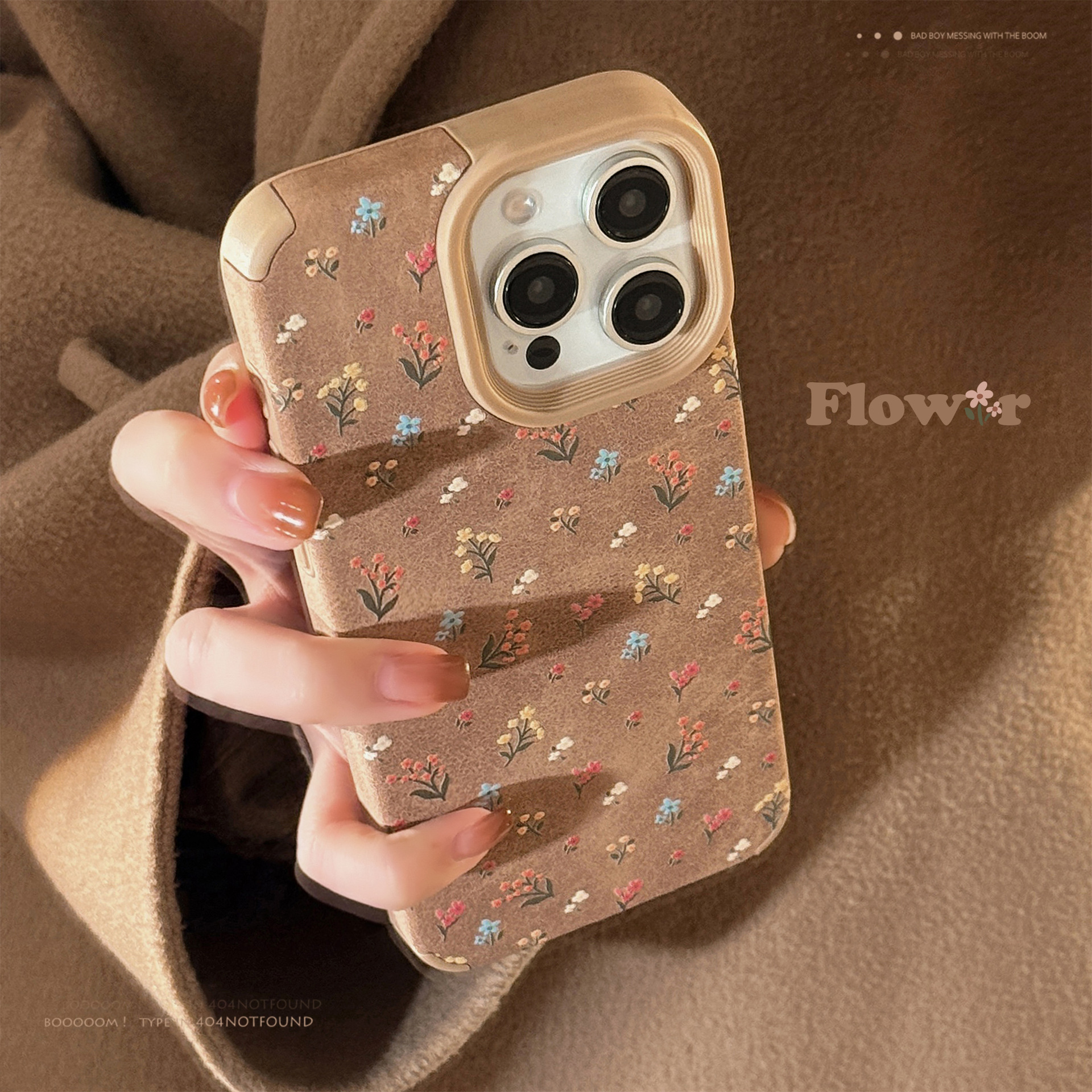Soft Delicate Floral Phone Case With A Retro Autumnwinter Artistic Vibe