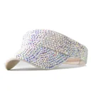 Beige Hat White Ab Diamond