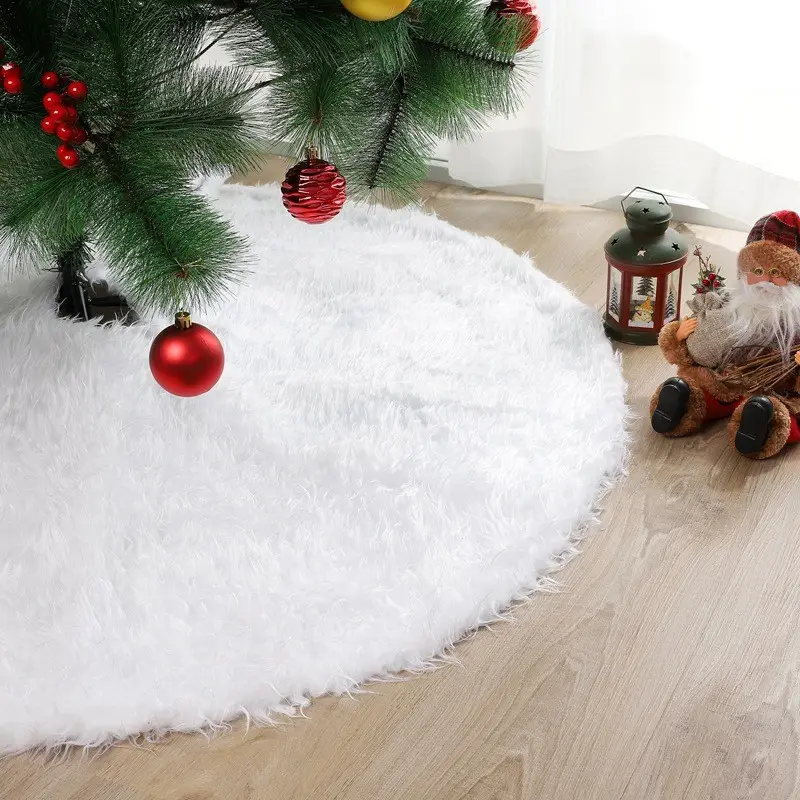 Christmas Tree Pure White Plush Skirt Decoration