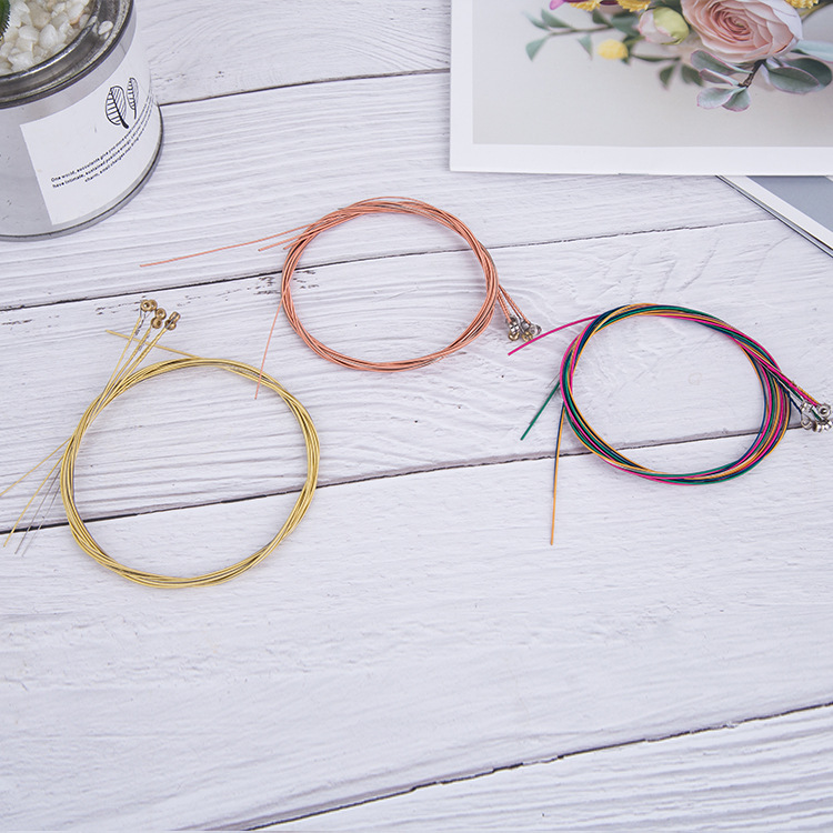 Loose Pack Colored Folk Guitar Strings