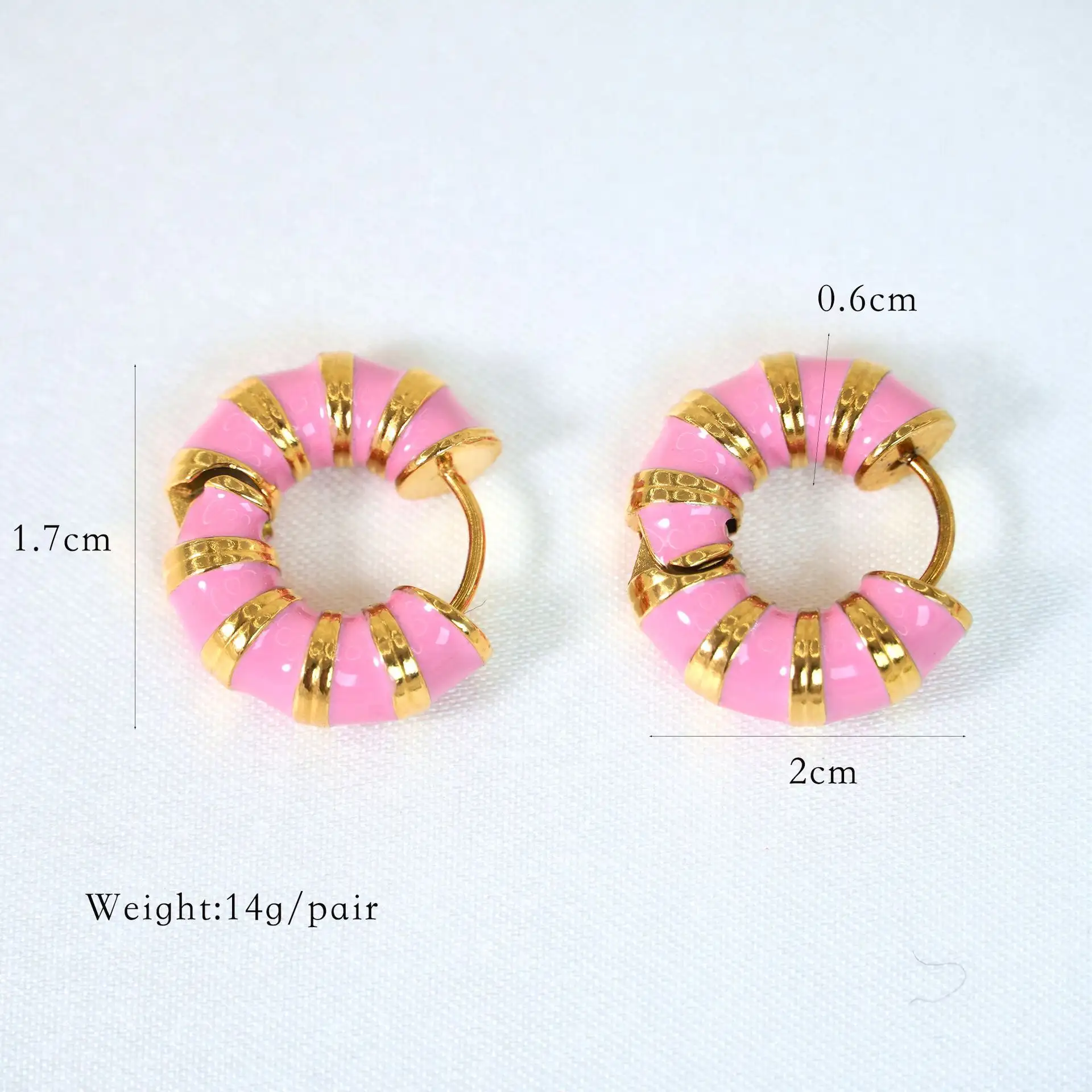 Vintage Premium Color Striped Earrings