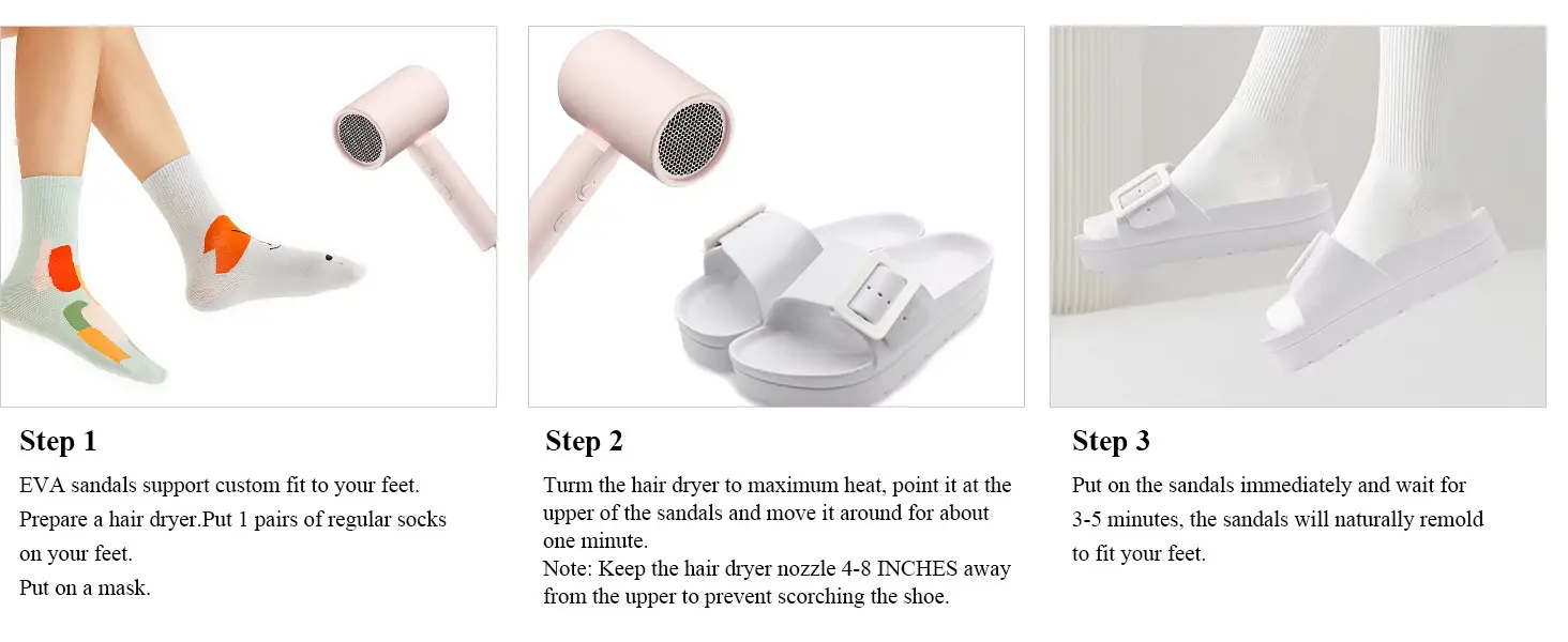 Adjustable Buckle Simple Fashion Comfortable Lightweight Cushion Slippers