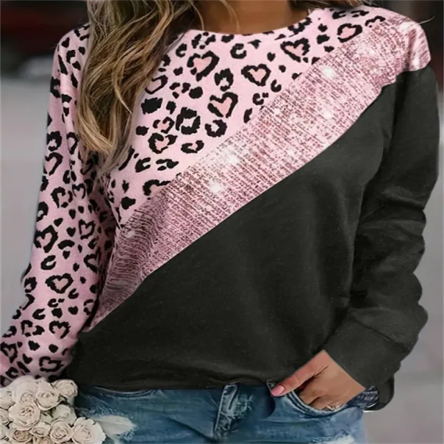 Round Neck Long Sleeve Casual Sweatshirt Loose Plus Size Print Zp Women'S Sweater 135 L - Shop at LoveMi