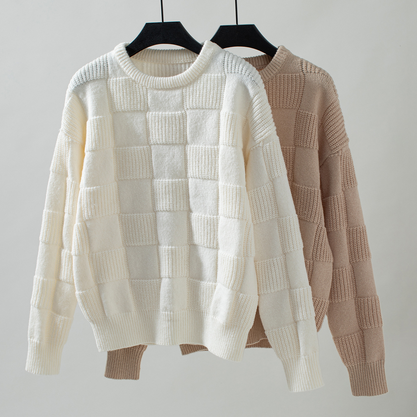 Title 6, Autumn And Winter New Loose Round Neck Sweater Top