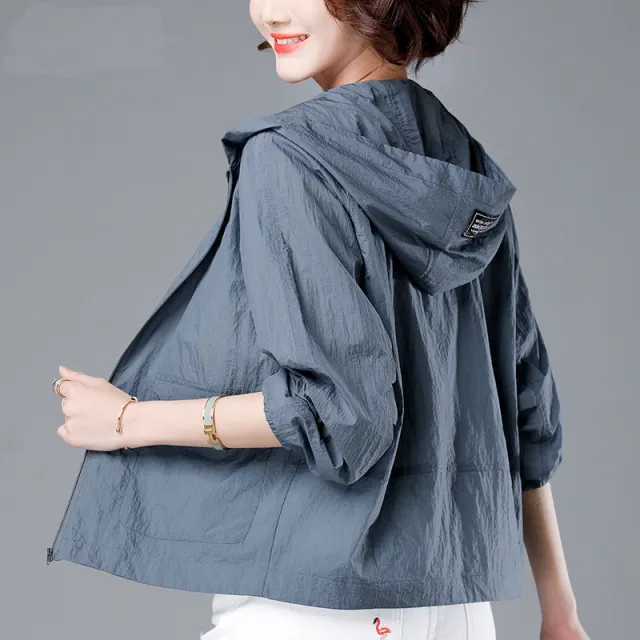 Mom Wear Top Plus Size Long Sleeve Sun Protection Coat Smoky Gray - Shop at LoveMi