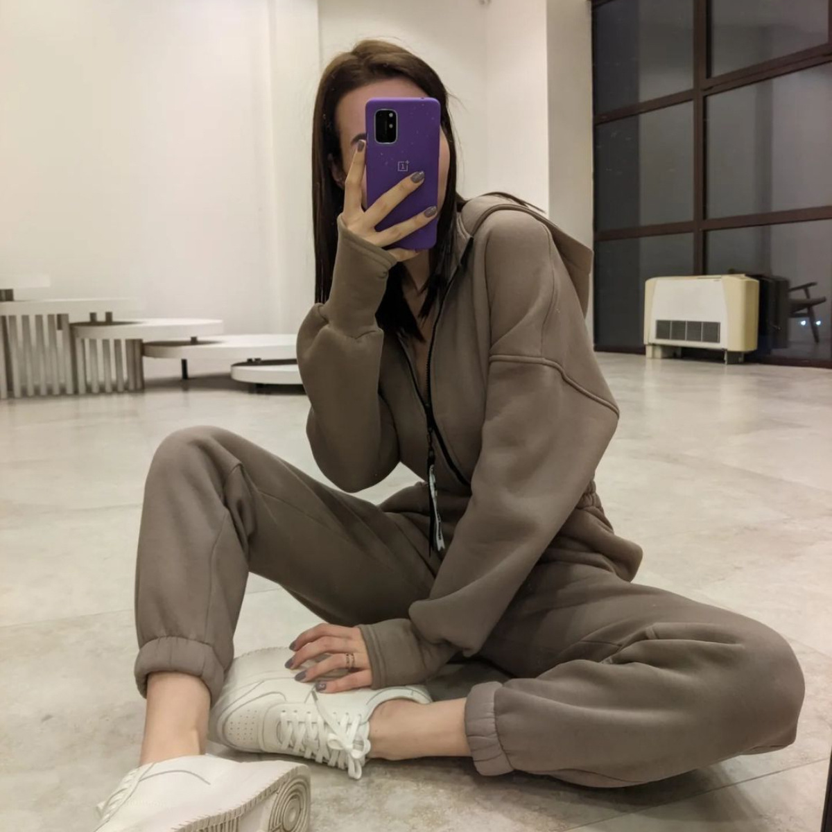 Women's Hooded Jumpsuit Sports Casual One piece Suit Khaki - Shop at LoveMi