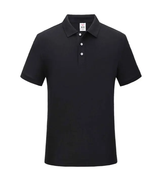 Summer Polo Shirt Men's High grade Lapel Black - Shop at LoveMi