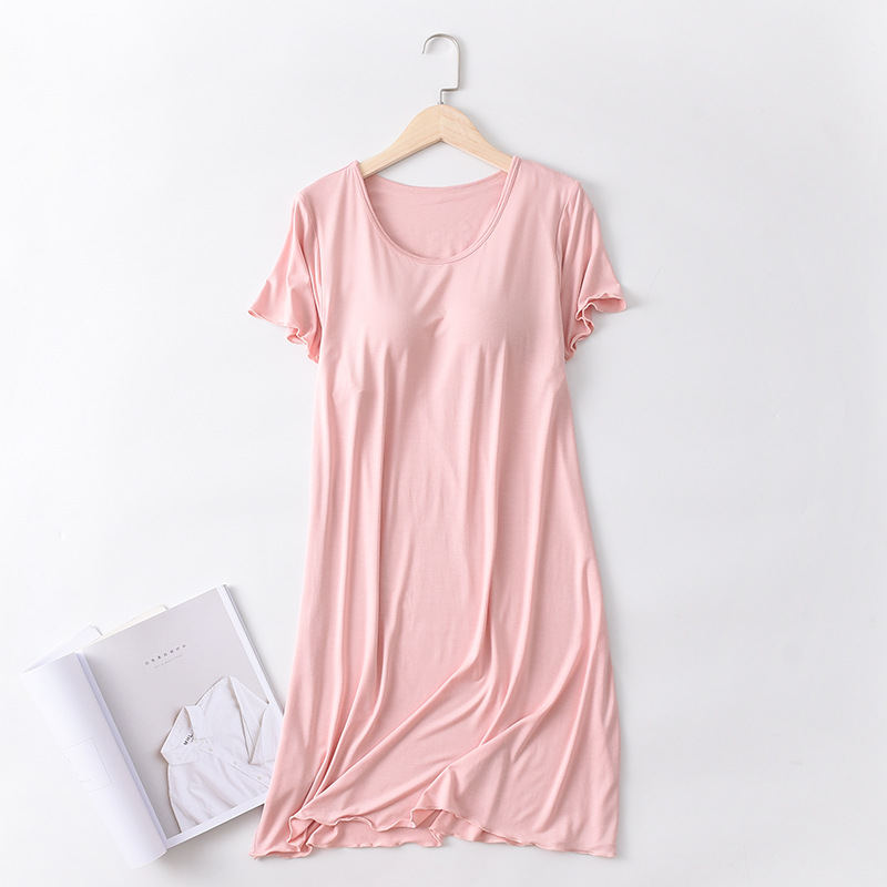 Title 1, Modal Short Sleeved Nightdress With Padded Breast