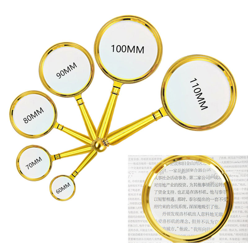 Gold-Plated Plastic High-Definition Handheld Magnifier - Image 3