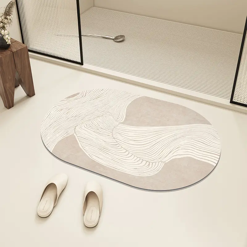 Science And Technology Advanced Velvet Floor Mat Bathroom Absorbent Toilet Door Non-slip