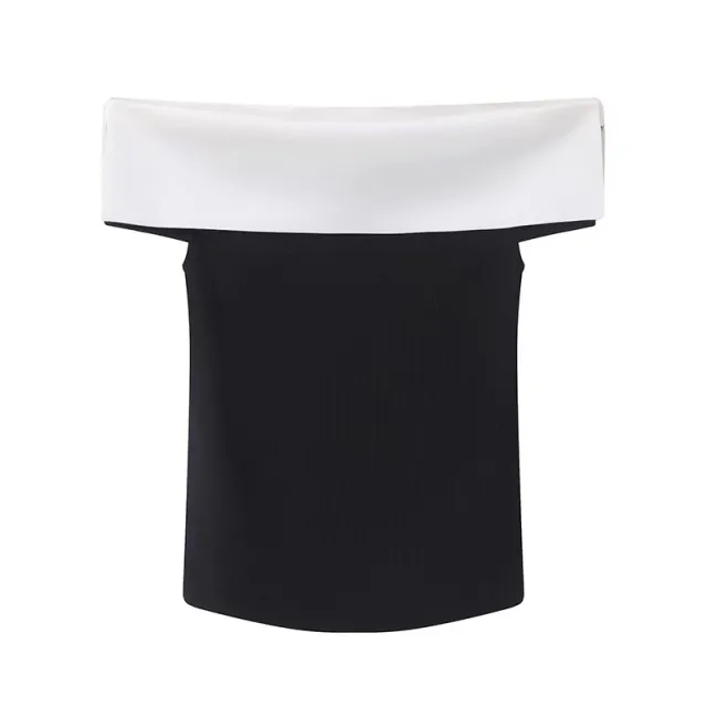 Elegant Boat neck Knitwear Top For Women Black - Shop at LoveMi