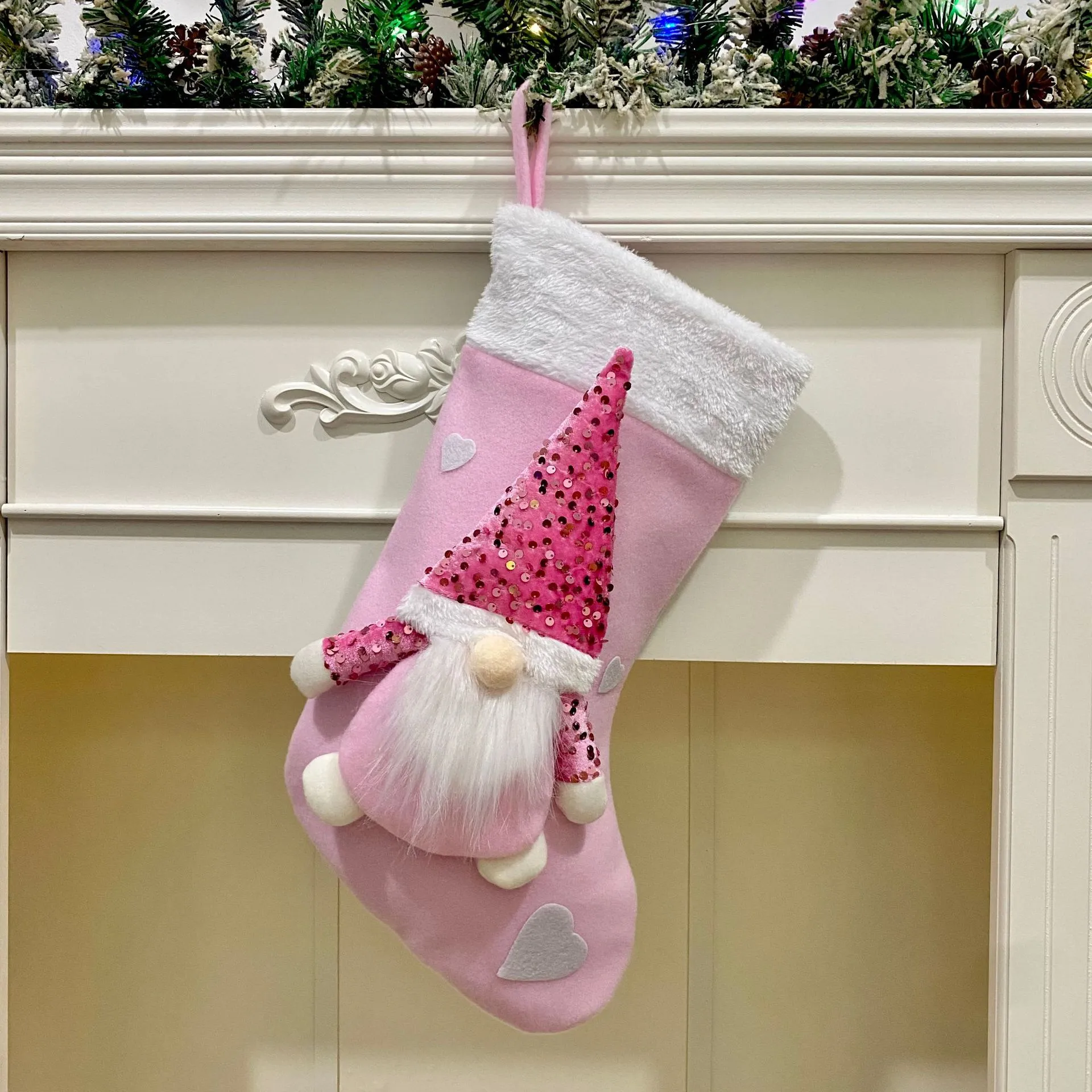 Christmas Decorations Gift Bag Christmas Sequins Faceless Doll Pendant – image 8