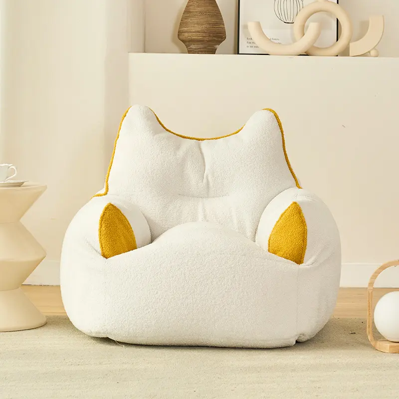 Solid Color Removable and Washable Teddy Hair Beanbag Cover