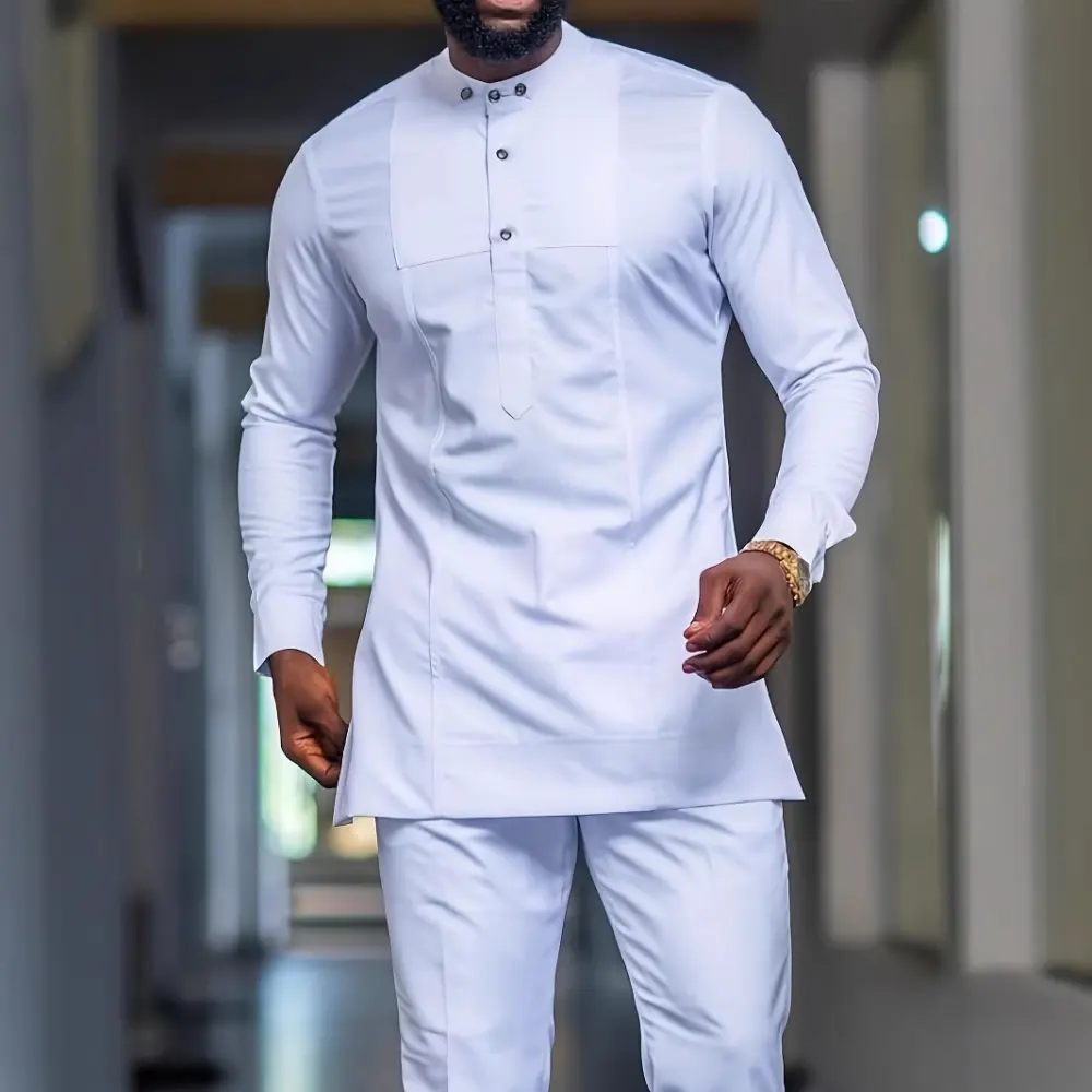 African Ethnic Style Men's Fashion Spring and Autumn Long