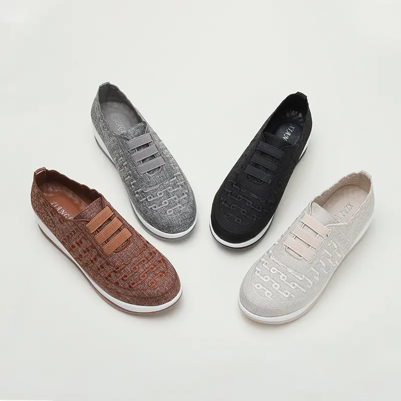Fly Woven Mesh Slip-on Women's Shoes Breathable and Lightweight
