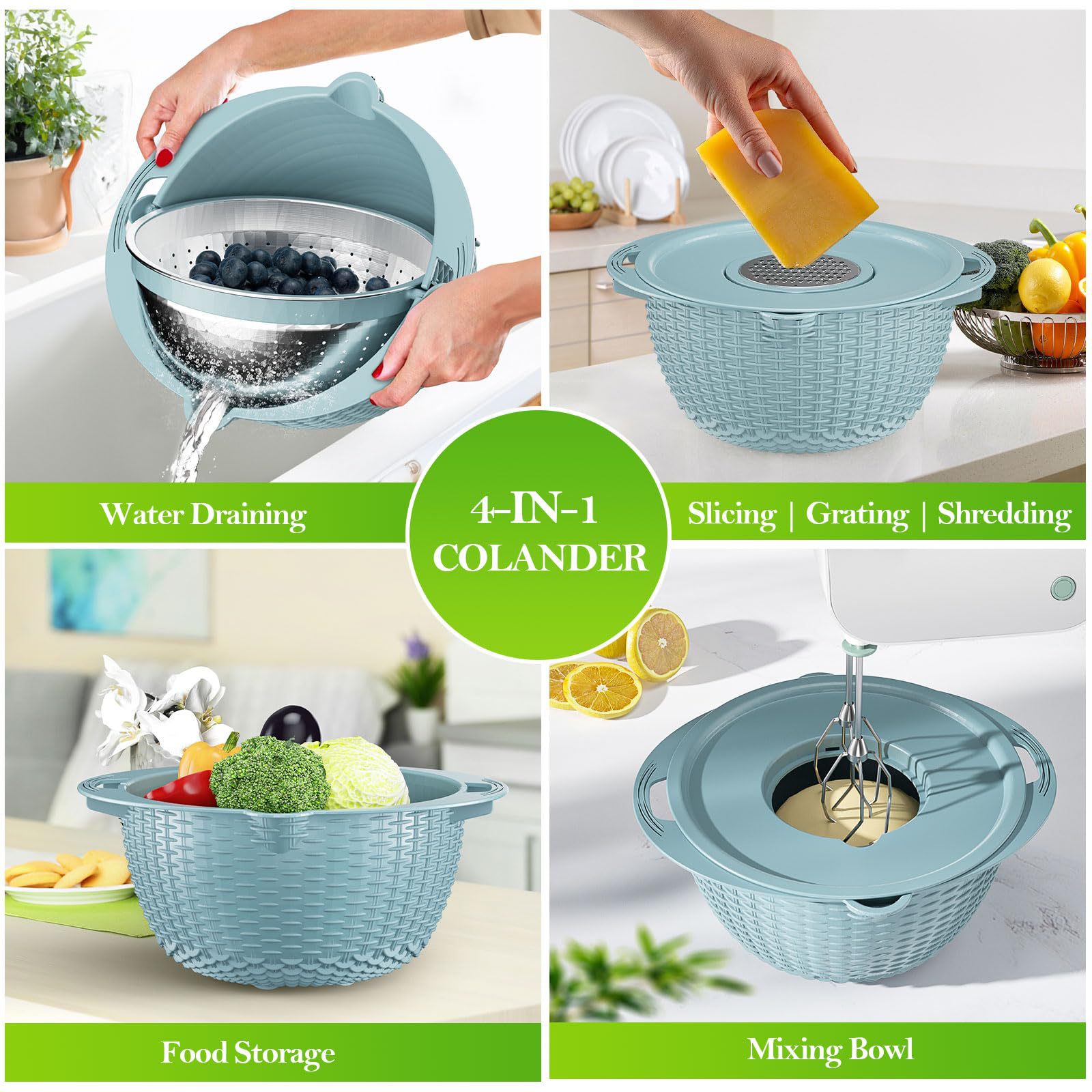 Household Rotatable Double-layer Vegetable Washing And Draining Basket - Image 9