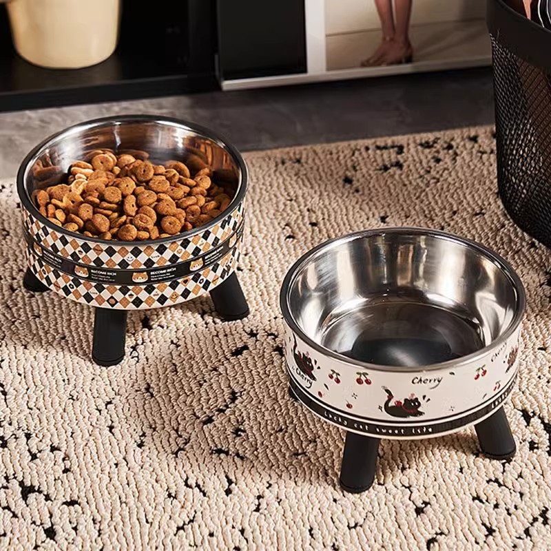 Stainless Steel Food Bowl Rice Feeder For Pets