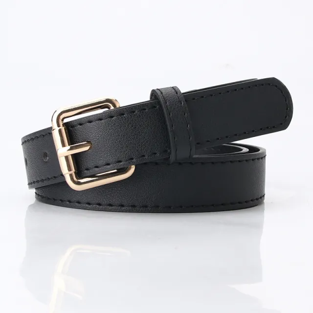 Women's Simple Pu Korean Style All matching Trendy Fashion Belt Black - Shop at LoveMi