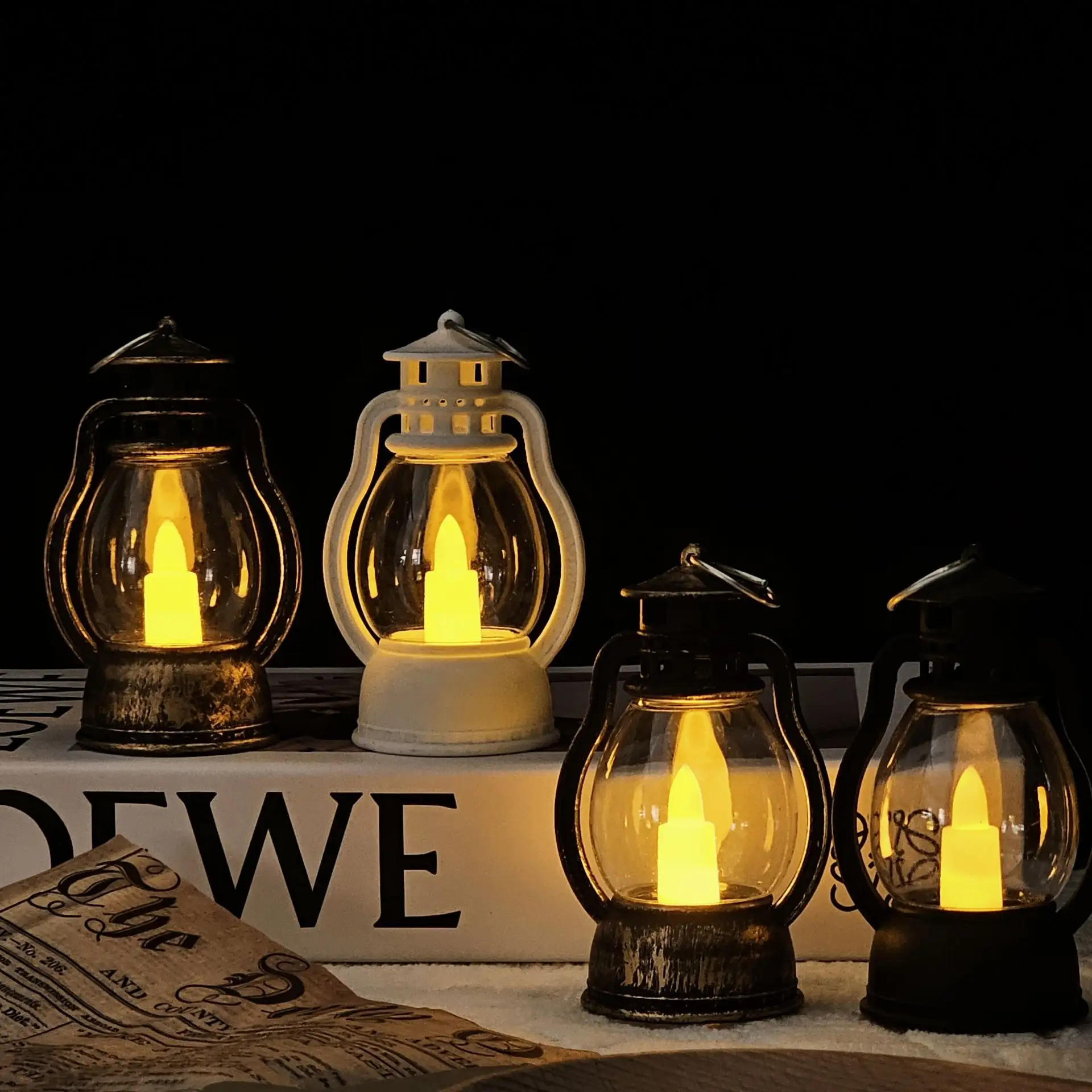 Creative Electronic Candle Craft Barn Lantern Layout