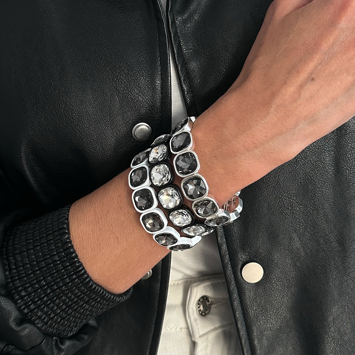 Stylish Metal Layered Mixed Bracelet For Women
