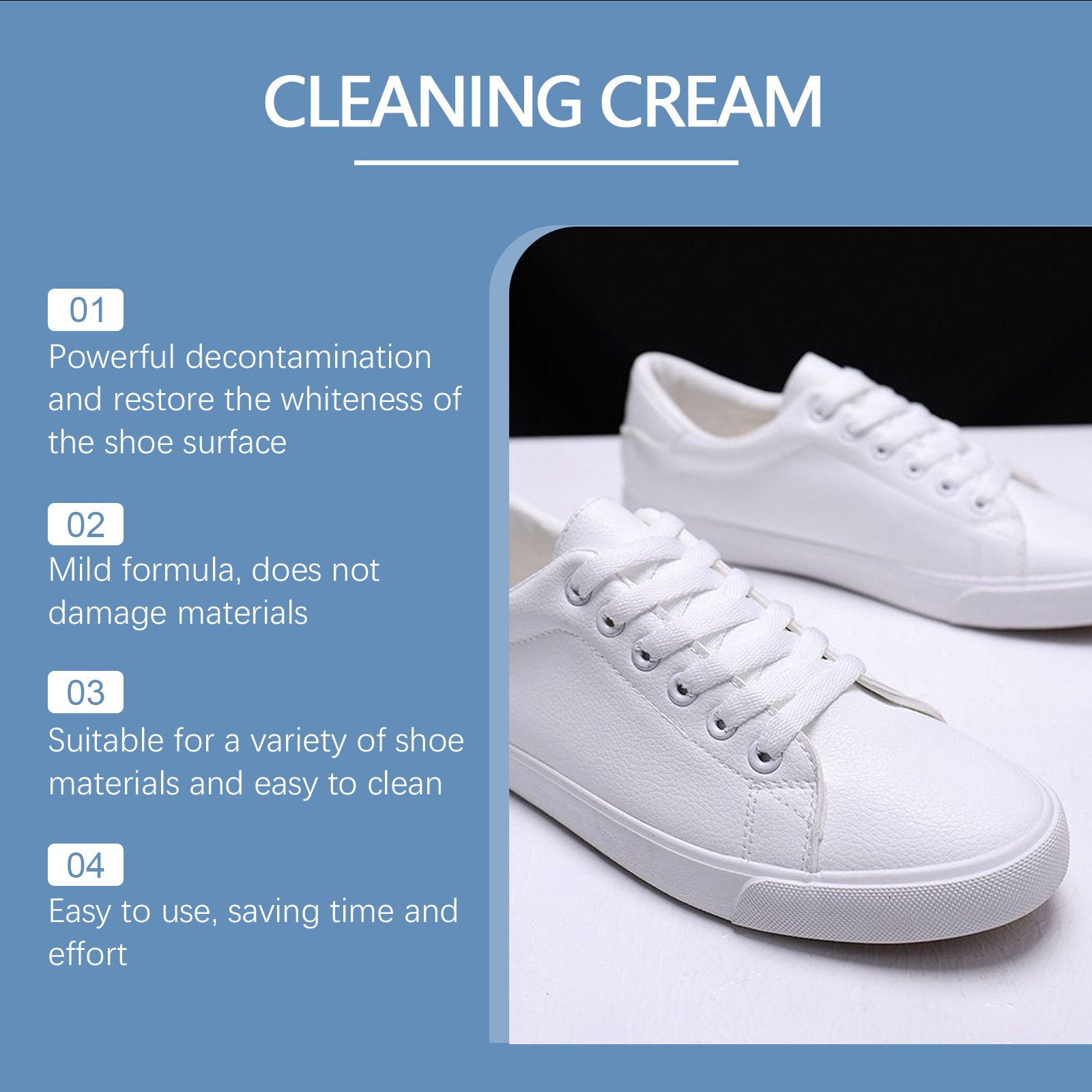 Title 10, White Shoes Cleaning Cream Water-free