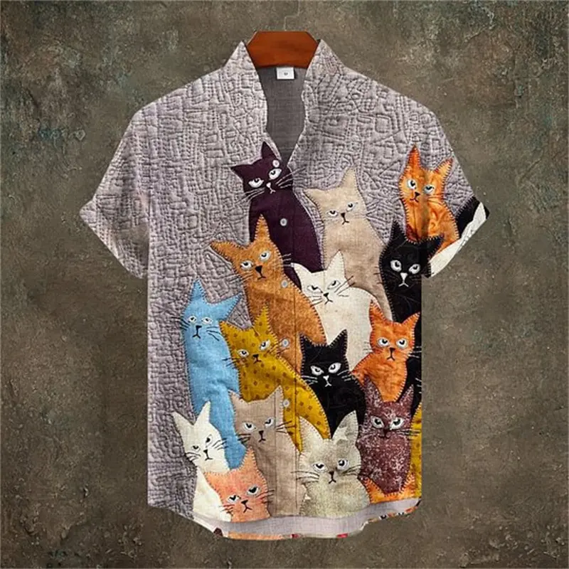 Mens Stylish Loose-fit Shirt Casual And Breathable