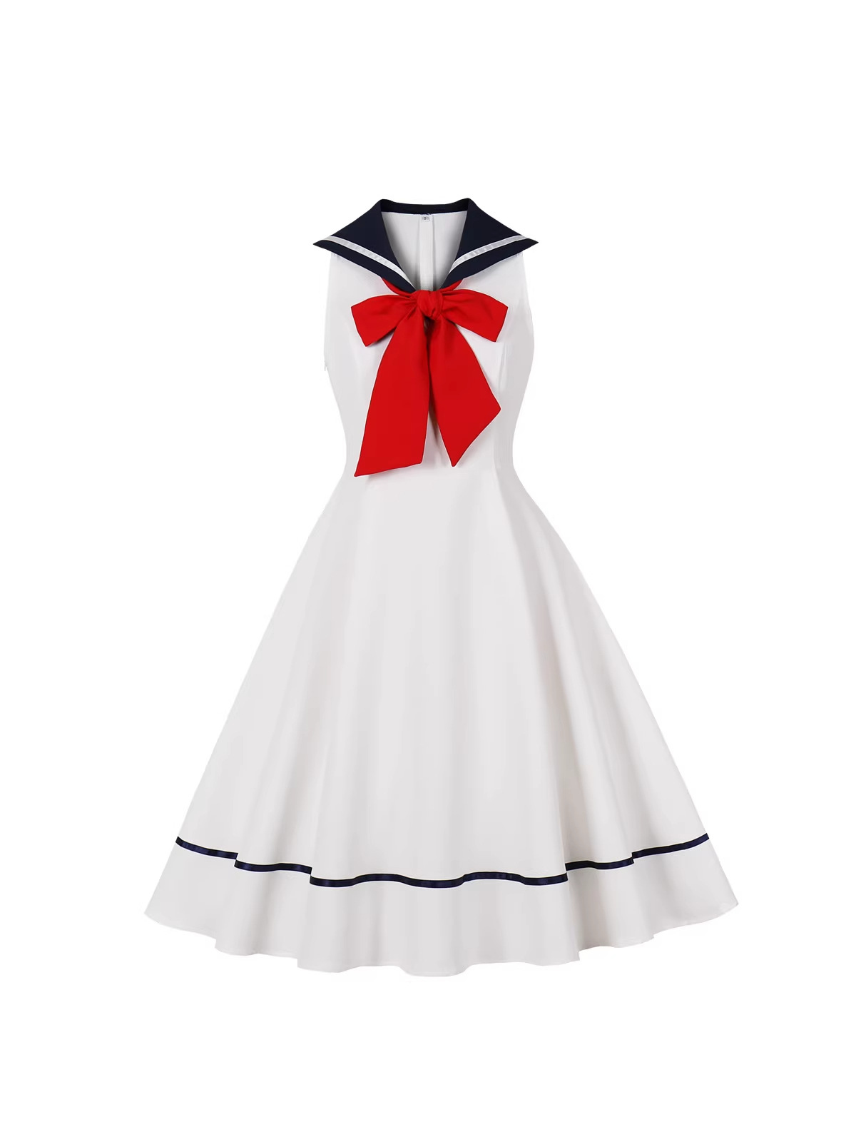 Womens Sleeveless Bow-Tie Strap Dress