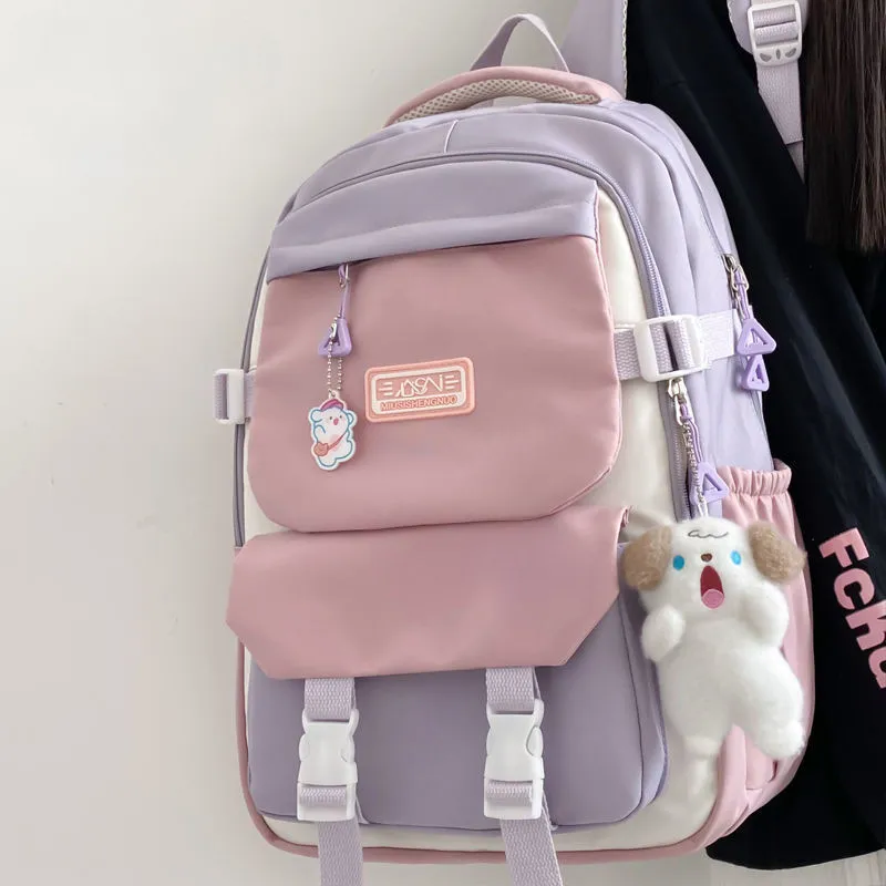 High School Student Versatile Mori Schoolbag Female - Purple