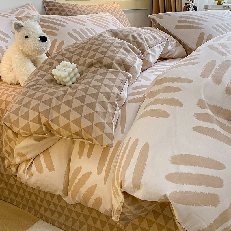 Pure Cotton Class A Four-piece Quilt Cover Household Pure Cotton Bed Sheet Duvet Cover - Image 6