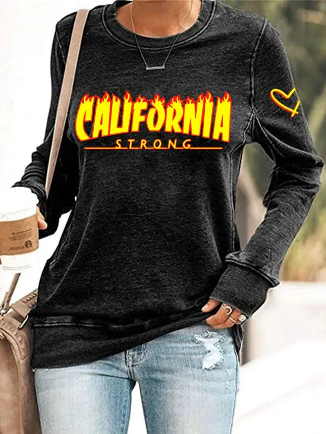 Simple Casual Round Neck Women's Top Black - Shop at LoveMi