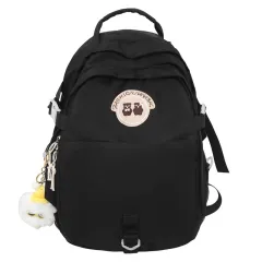 Junior High School Student Bear Schoolbag Good-looking Korean Female Travel Backpack - Black - View 1