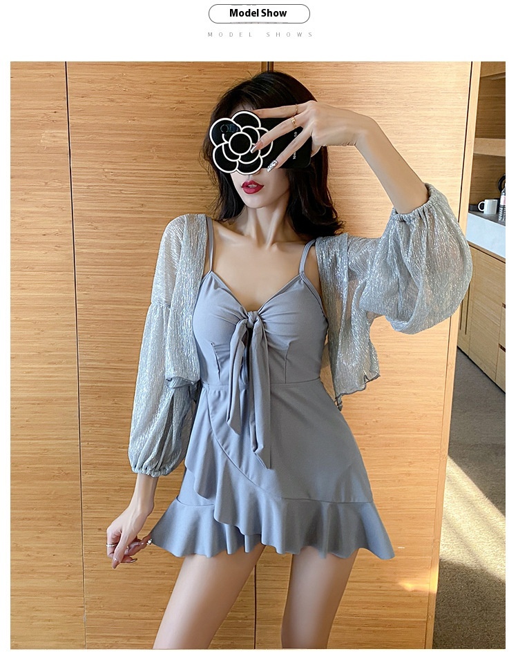 Women's Fashionable Versatile One-piece Swimsuit Set