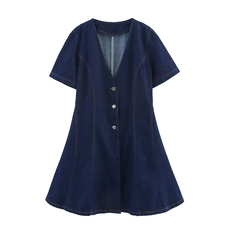 European And American Style Fashion Simple Denim Mini Dress - Shop at LoveMi