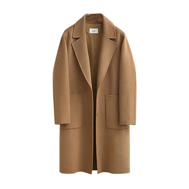 Autumn And Winter Reversible Woolen Coat Women Camel - Shop at LoveMi