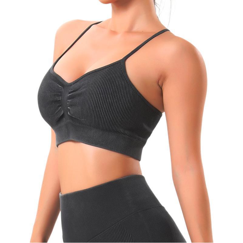 European And American Stone Washed Seamless Yoga Clothes Suit