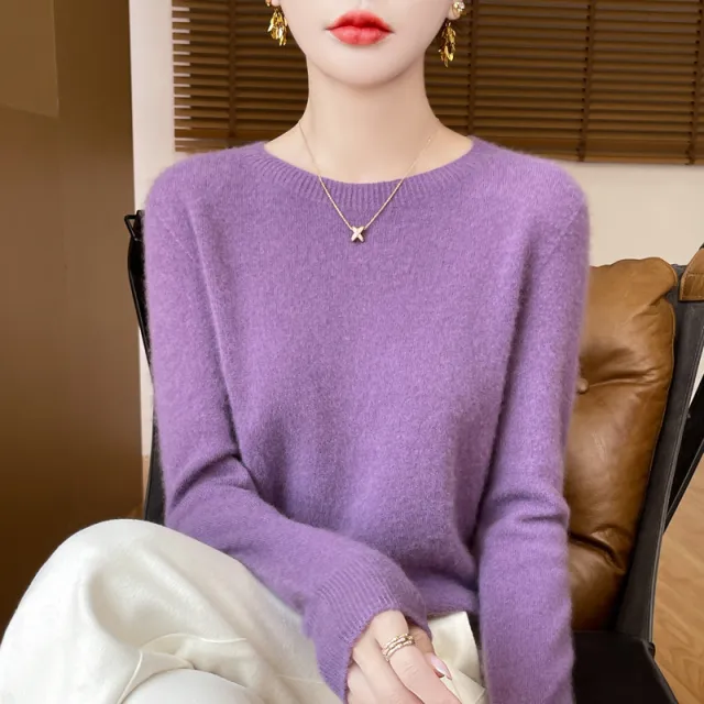 Women's Bottoming Sweater Loose Inner Wear Sweater Western Purple - Shop at LoveMi
