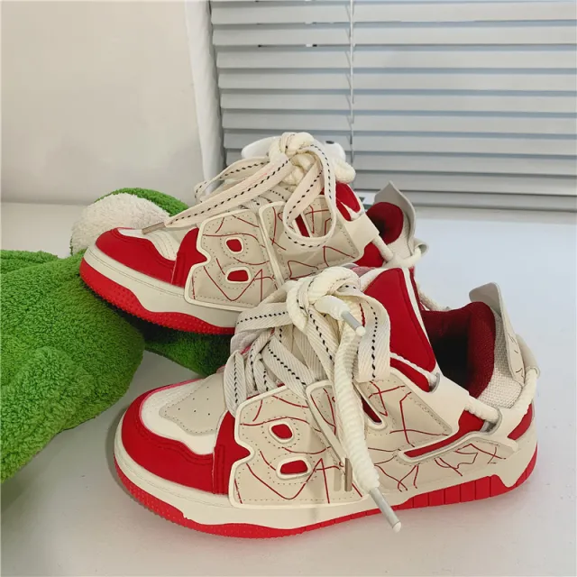 Versatile Casual Sneakers For Women Red - Shop at LoveMi