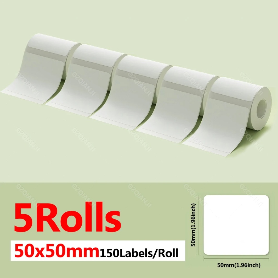 5 Rolls 50X50mm