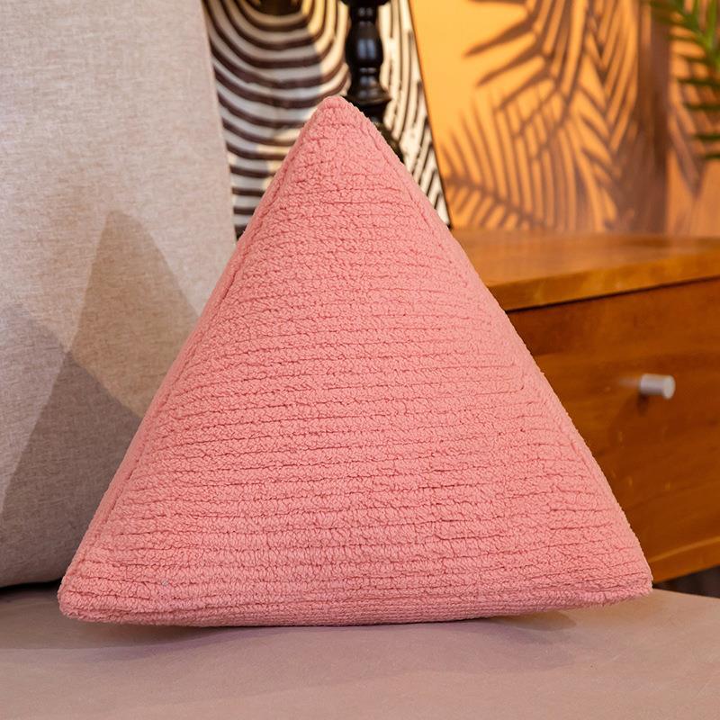 Deep Pink Triangle Pillow