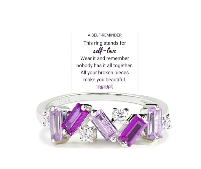 Ornament Irregular With Personality Simple Inlaid Zircon Open Ring